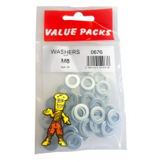 M8 Steel Washers Zinc 40 Per Pack