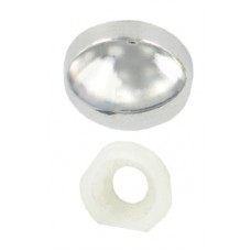 Chrome Plastic Dome Screw Cover Caps 4 Per Pack