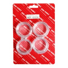 SMALL CLEAR CASTORS 53mm 4 PCS CARDED