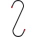 200mm Black Plated S Hooks (Bulk)